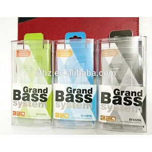high level transparent crystal earphone cable packaging box high-end PS digital product metallic headphone cable box