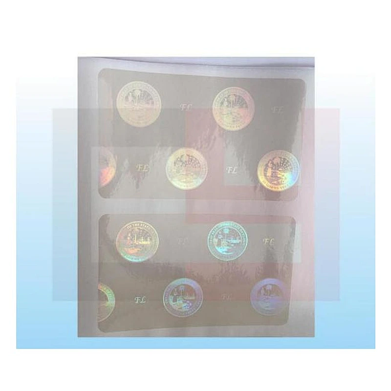 Custom adhesive anti counterfeiting id card overlay hologram
