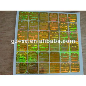 factory custom hologram 3d laser label sticker in sheet