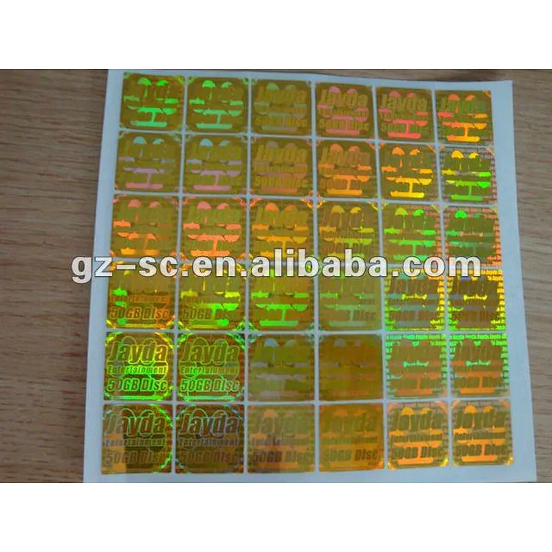 factory custom hologram 3d laser label sticker in sheet