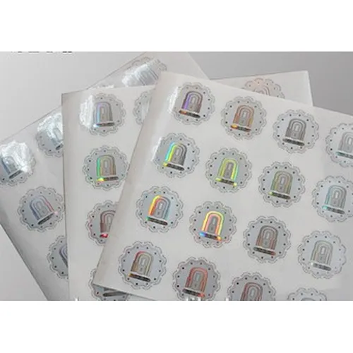 holographic serial number sticker label