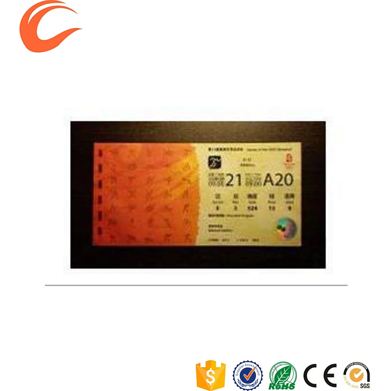 security watermark coupon ticket booklet