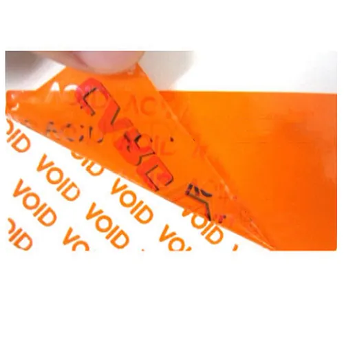 hot stamping hologram security void sticker 3D grating printing tamper evident sticker