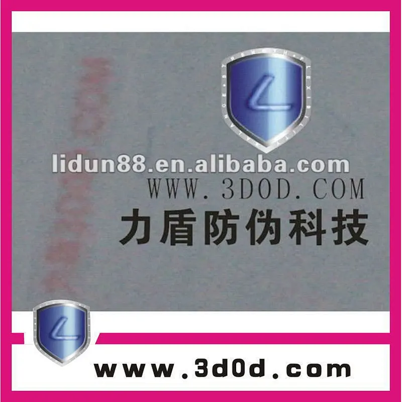 Security counterfeiting positioning hot stamping ticket