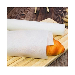China 80gsm Single Double Side Silicon Glassine Release Paper Roll White Yellow Sheet Paper Burger Food Wrapping