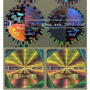 China sticker printing security anti-counterfeiting holographic printing,real display 3d holographic label