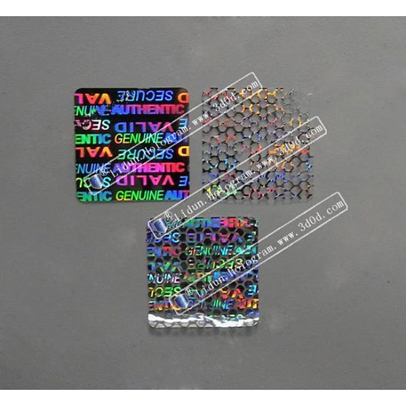 silver hologram stickers, Void Holograms 3d hologram sticker, laser label