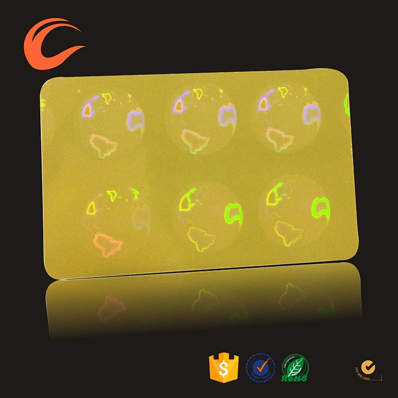 Custom Sticker Usage, and PET Material Transparent Hologram for ID Cards