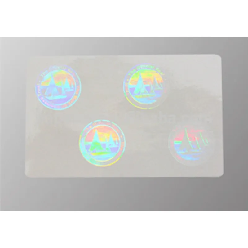 Trade Assurance transparent custom PVC card hologram overlay holographic overlay sticker