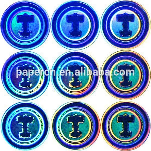 Anti-counterfeit 3D Custom one-time use sticker hologram
