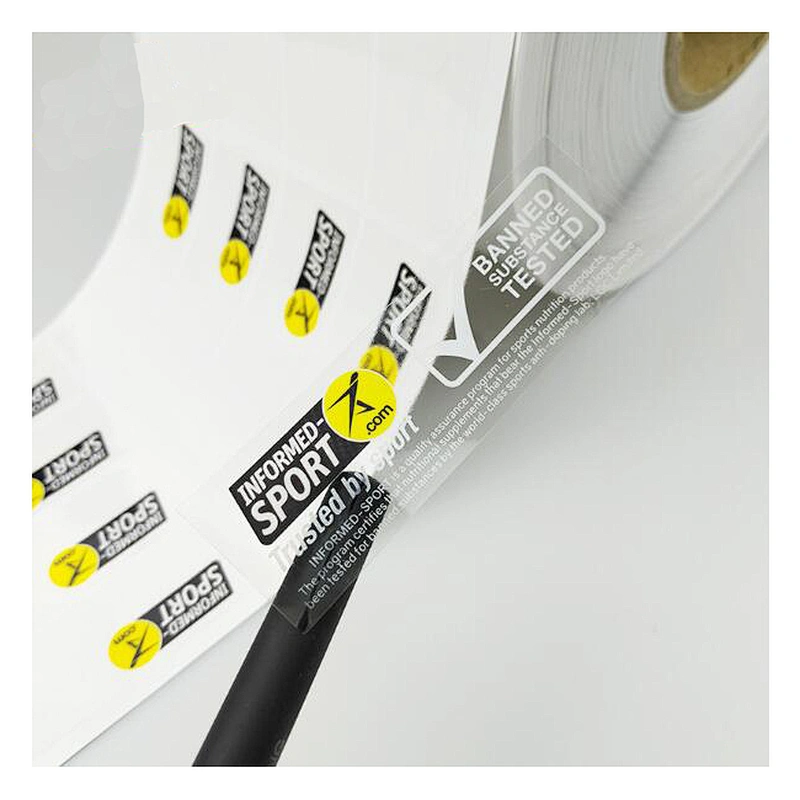 custom adhensive sticker transparent packing printing label