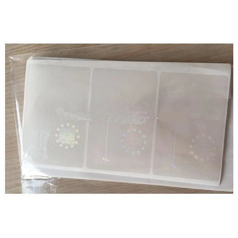 Custom adhesive anti counterfeiting id card overlay hologram