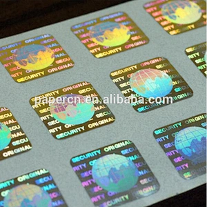 customise die cut laser holographic sticker with food-grade polybag packed