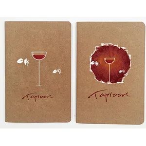 customized logo kraft paper exercise notebook A4 A5 A6 size leather planners and notebooks