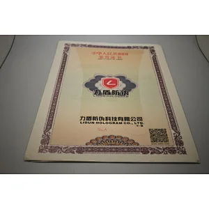 Laos Certificate factory supply high quality certificate, parity certificate paper