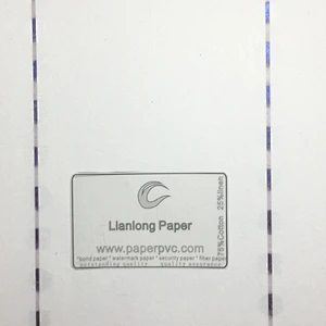 sticker thread & metal line, security paper with watermark.