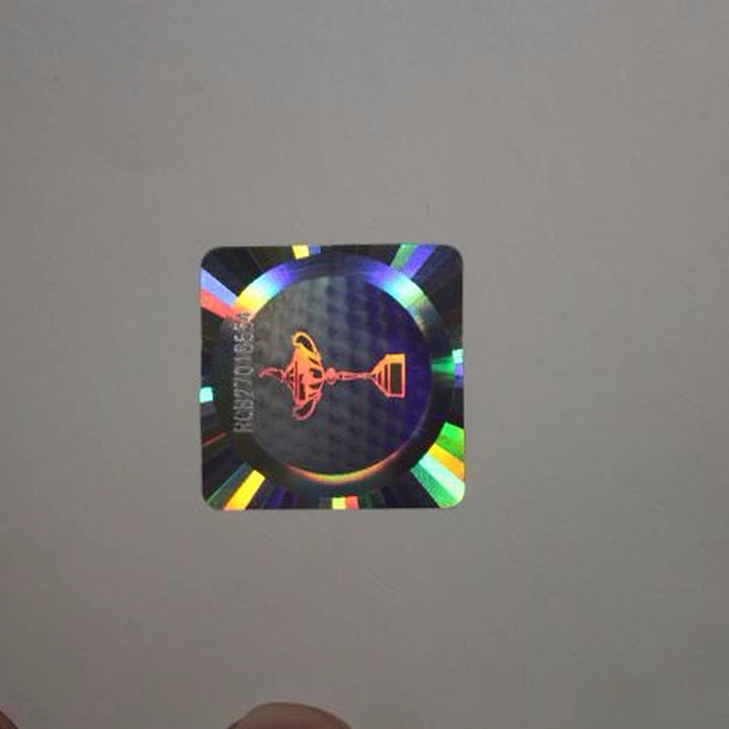 silver hologram stickers, Void Holograms 3d hologram sticker, laser label