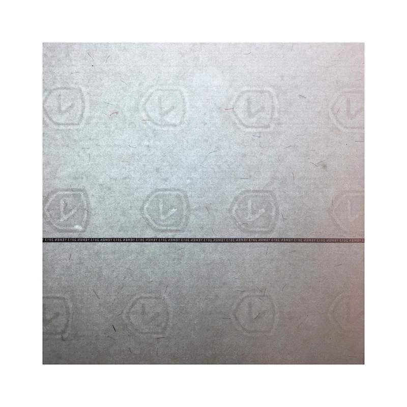 sticker thread & metal line, security paper with watermark.