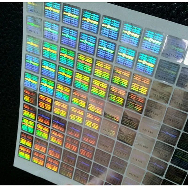 High quality manifold hologram sticker with logo printing
