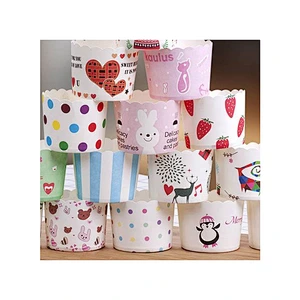 100% Food Grade Material High Temperature Resistant Cake Cups Paper Baking Liners Cases For Wedding Decoration