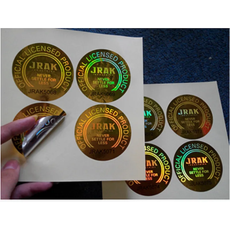 2019 customized pvc sticker hologram sticker vinyl sticker for bottle
