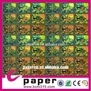 In 2015, the latest top selling custom security hologram label and 3 d hologram and id card