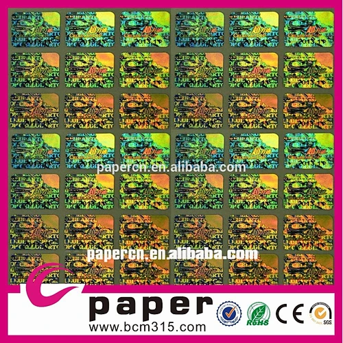 In 2015, the latest top selling custom security hologram label and 3 d hologram and id card