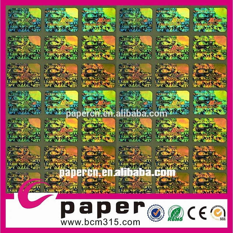 In 2015, the latest top selling custom security hologram label and 3 d hologram and id card