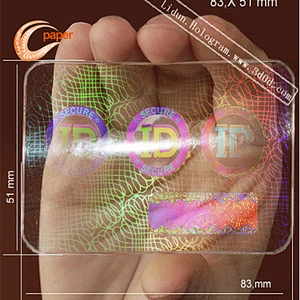 2020 High quality transparent hologram overlay