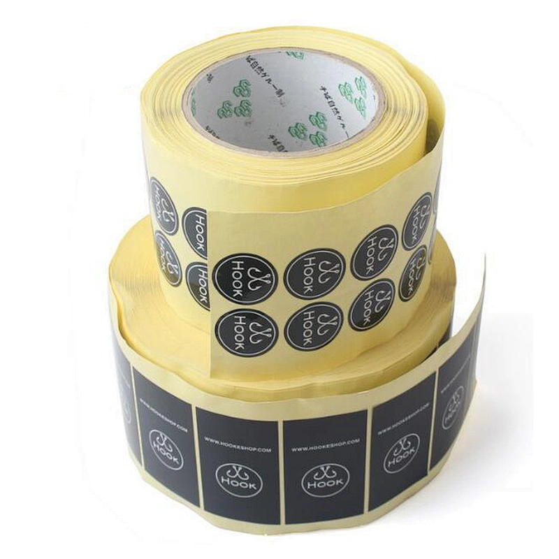 Printing customized own logo self adhesive roll labels sticker for products packages