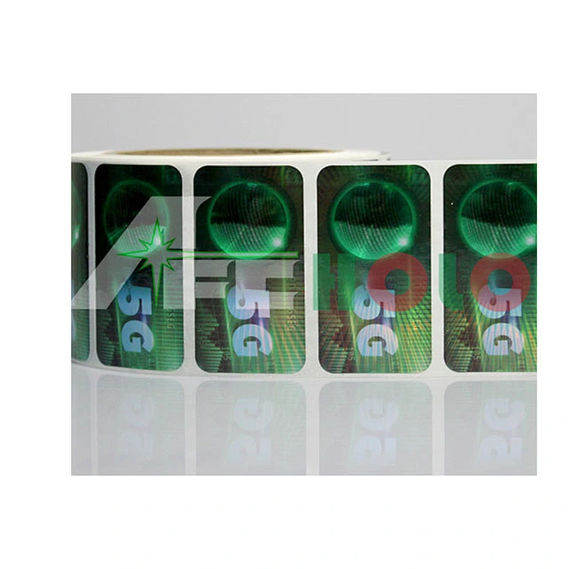 Custom Reflection Rainbow Holographic Stickers Label, Adhesive Laser Prismatic Hologram Sticker