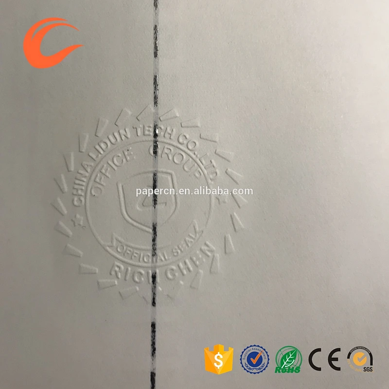 Custom Special Invisible Fiber Paper With Silver Security Thread