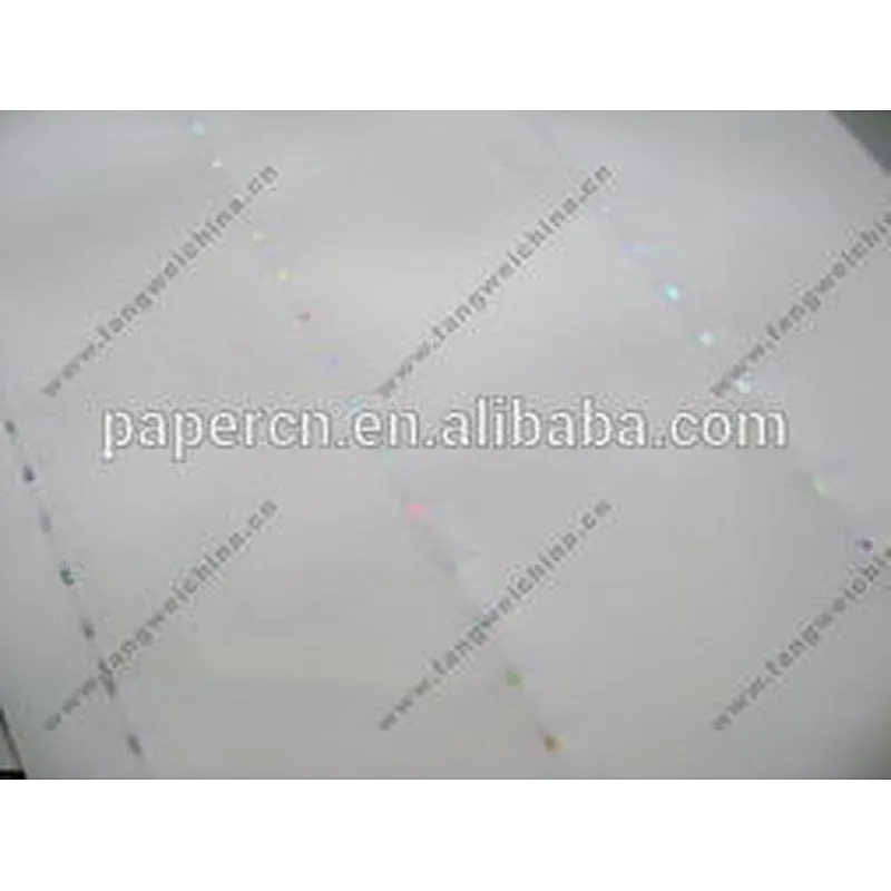Customized carbonless visible and invisible watermark paper