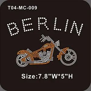 Motorcycle Glitter Heat Transfer Clothing Applique
