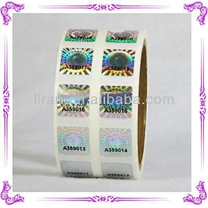 High quality security hologram sticker/labels watermark