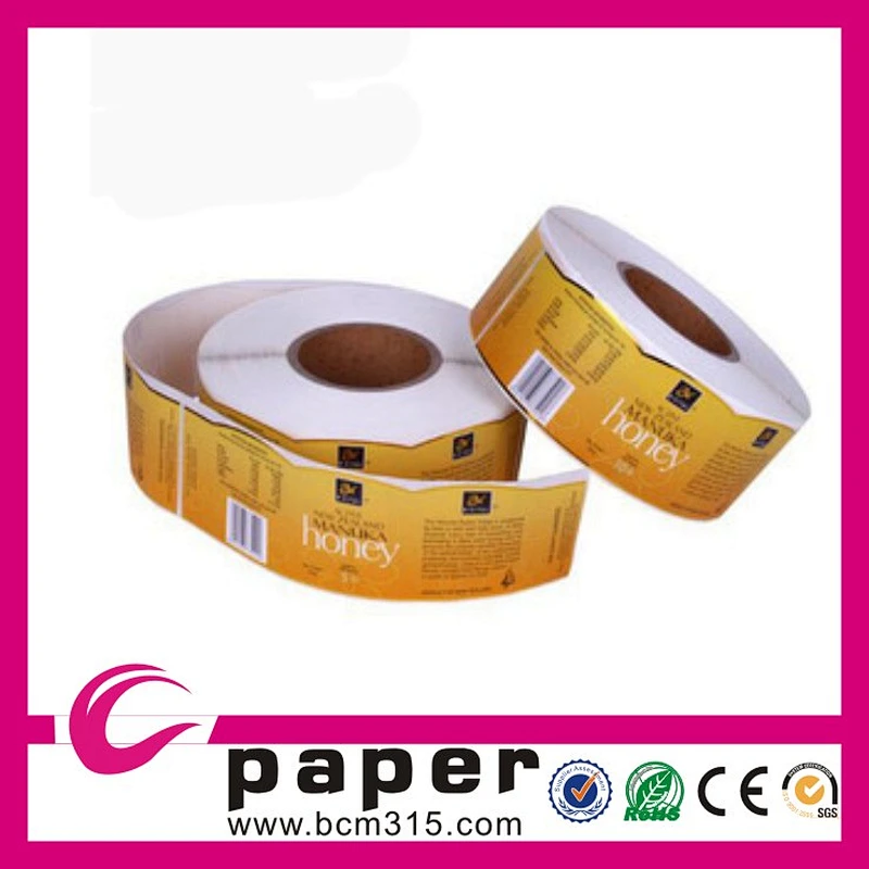 different kind removable sticker printing for bottle in lianlong brand