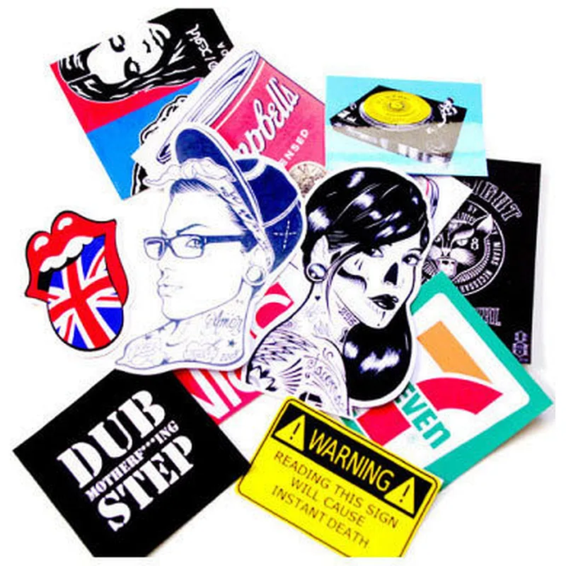 Tourist souvenir labels and metal stickers