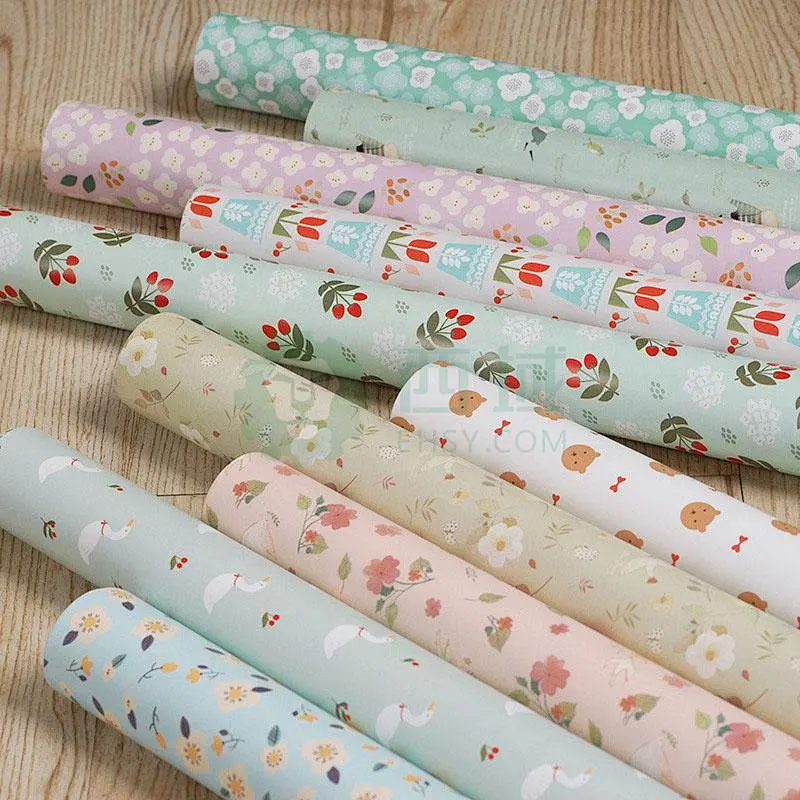 High quantity vintage style custom gift wrapping paper.