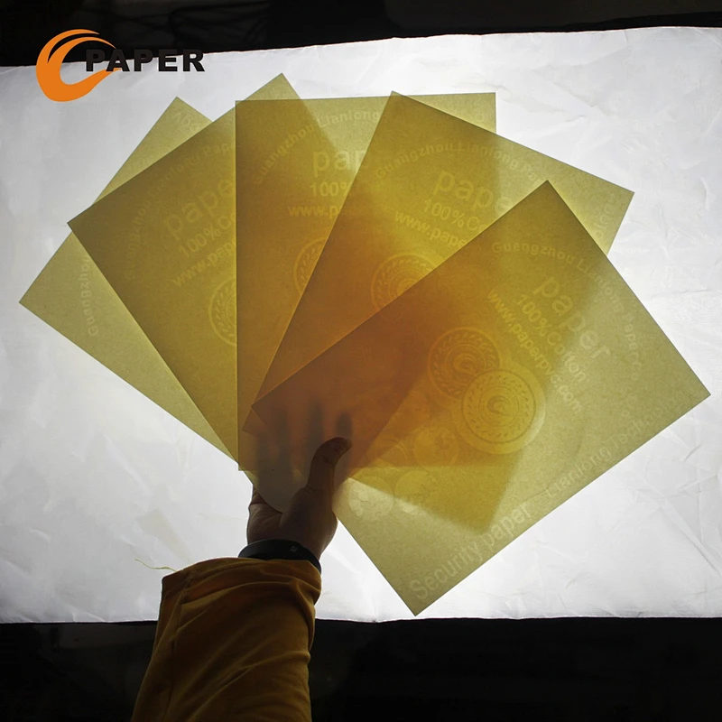Canada watermark papers printing, security paper with thread from China ...