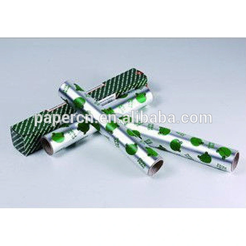 Custom transparent label decorated with shiny green foil