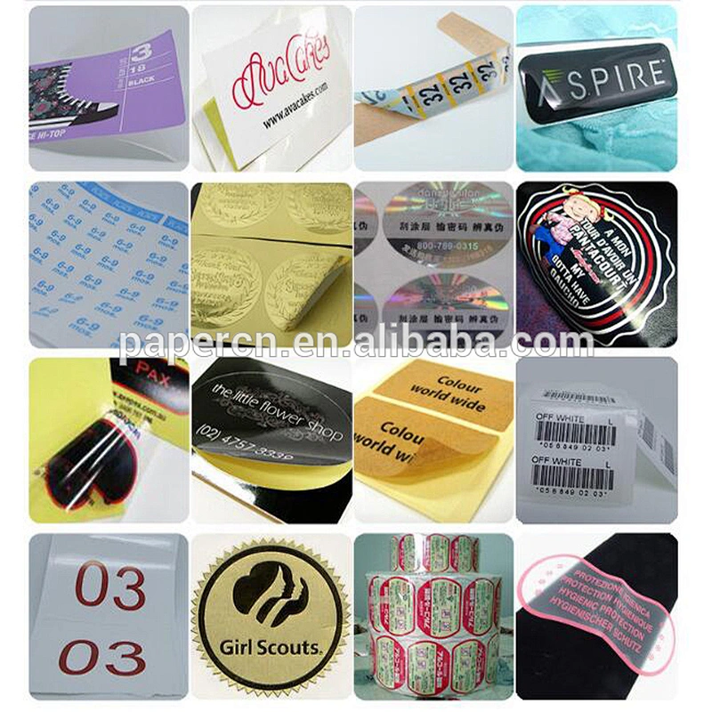 customise die cut laser holographic sticker with food-grade polybag packed