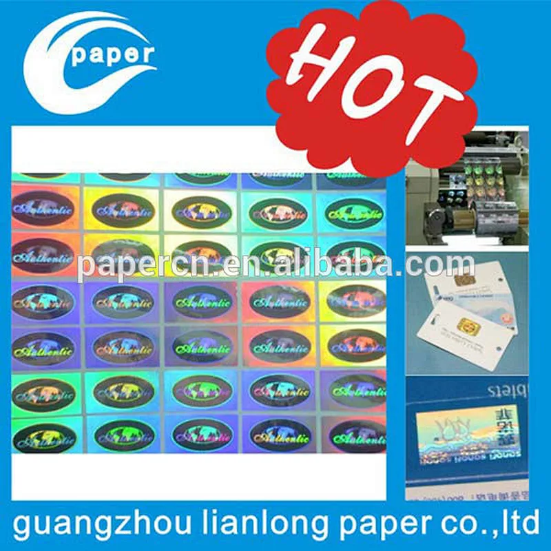 Custom tailored sctach overlay hologram label and letter