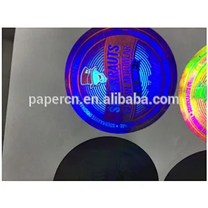 Lianlong company customized 3 d hologram with bar code and serial number