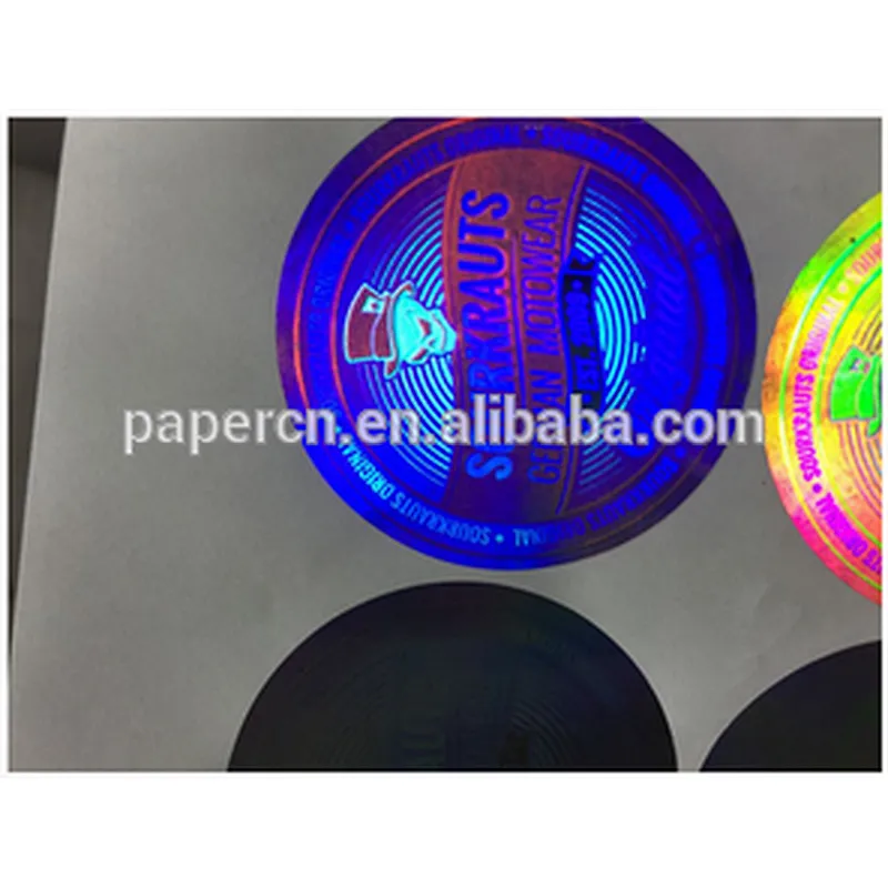Lianlong company customized 3 d hologram with bar code and serial number