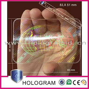 PVC Blank cards with holograms