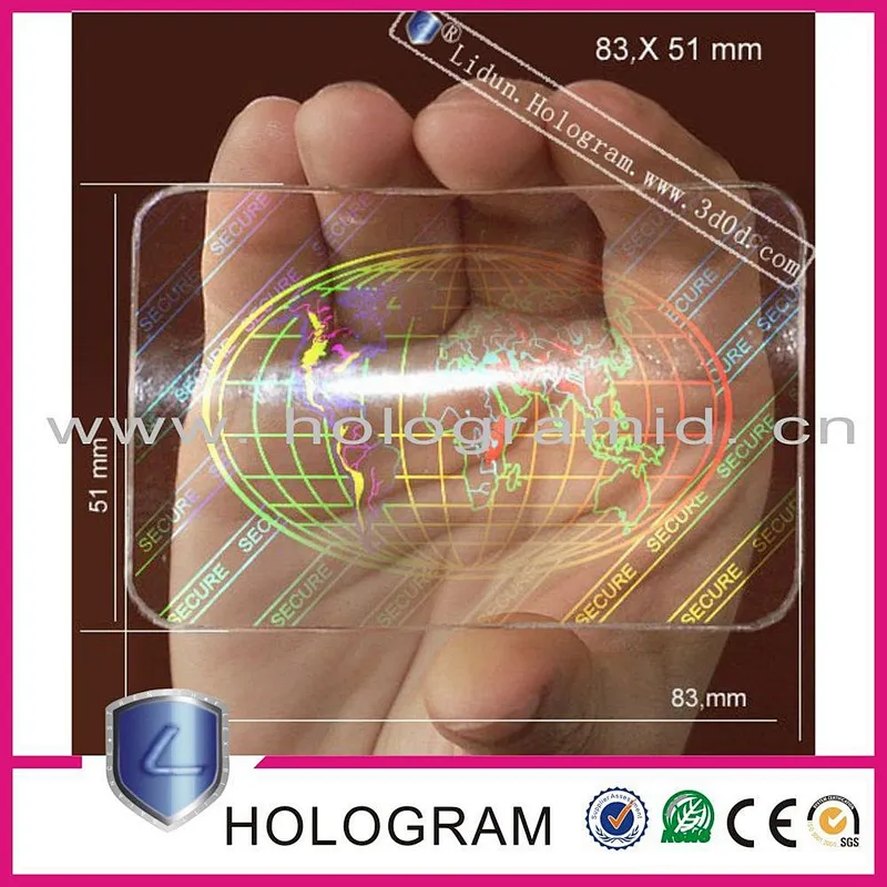 PVC Blank cards with holograms