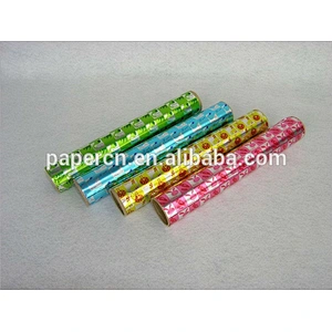 Custom transparent label decorated with shiny green foil