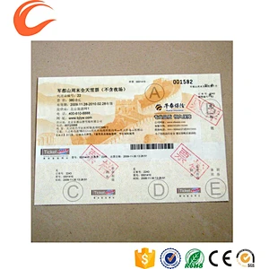 security watermark coupon ticket booklet