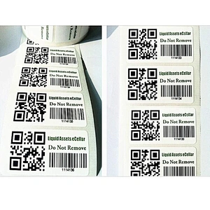 Variable Data Printing Barcode Label QR Code and Serial Number Printed Barcode Sticker 2D Barcode Sticker Label