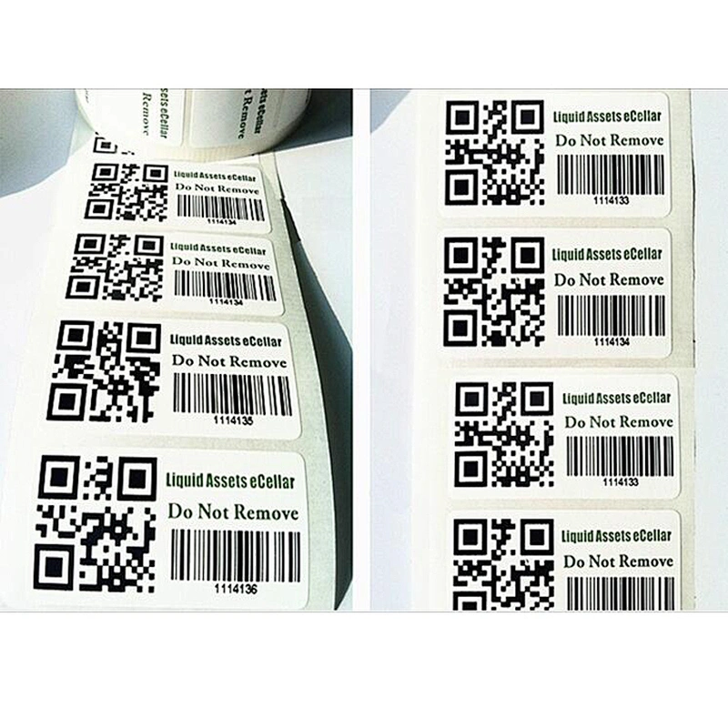 Variable Data Printing Barcode Label QR Code and Serial Number Printed Barcode Sticker 2D Barcode Sticker Label